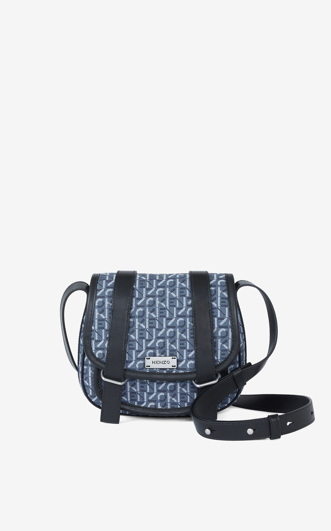 Kenzo Small jacquard Courier τσαντα messenger γυναικεια σκουρο μπλε μπλε | GR487966